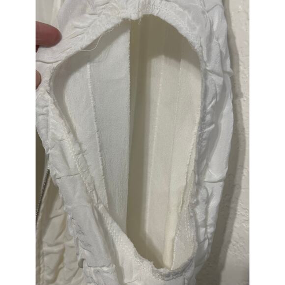 The Row Tamy Cloqué Dress Off-white size XS Midi  2-way Zip Euro Chic Croquette - Picture 10 of 16